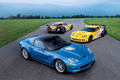 Chevrolet Corvette C6 ZR1 bleu & 2x C6R jaune/noir