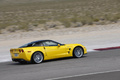 Chevrolet Corvette C6 ZR1 jaune 3/4 arrière droit filé penché