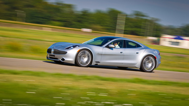 Fisker Karma gris 3/4 avant gauche filé penché 2