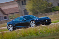 Fisker Karma noir 3/4 avant droit filé penché