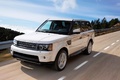 Range Rover Sport Supercharged blanc 3/4 avant gauche travelling 