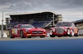 Mercedes SLS AMG GT3 rouge & 6.3 AMG rouge 3/4 avant