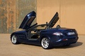 Mercedes SLR Roadster bleu 3/4 arrière G