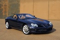 Mercedes SLR Roadster bleu 3/4 avant D