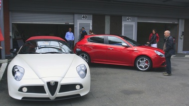 Spa Italia 2010 Alfa- Romeo 8C Competizione Spyder blanche.