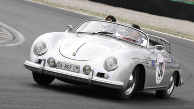 Porsche 356 Speedster, gris, action, 3-4 avd