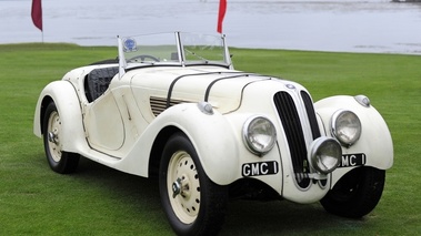 BMW 327 roadster Blanc, 3-4 avd