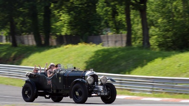 Autodrome Héritage Festival 2012 - Bentley Blower vert 3/4 avant droit filé