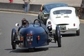 Autodrome Héritage Festival 2013 - Morgan 3-Wheeler bleu face arrière