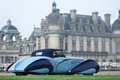 Delahaye 135M Figoni & Falaschi bleu 3/4 arrière droit 