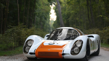 Porsche 910 blanc 3/4 avant gauche 