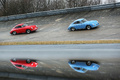 Coupes de Printemps 2015 - Porsche 356 bleu & 356 rouge 3/4 avant droit