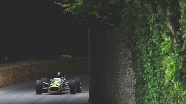 Goodwood Festival of Speed 2017 - ancienne F1 vert/jaune face avant