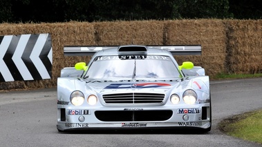 Mercedes SLR, grise, action face