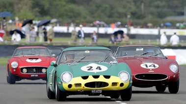 Goodwood Revival - Ferrari 250, vert+jaune, action face