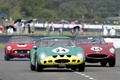 Goodwood Revival - Ferrari 250, vert+jaune, action face