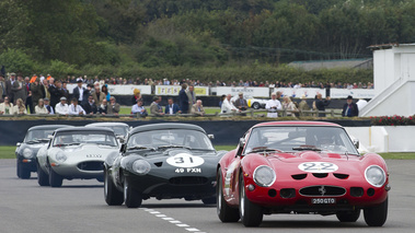 Ferrari 250 GTO, rouge, action,  3-4 avd