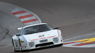 Grand Prix de l'Age d'Or 2016 - Ferrari 512 BB LM blanc 3/4 avant droit penché