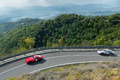 GTO Tour 2017 - Ferrari 250 GTO rouge & 250 GTO gris vue de haut