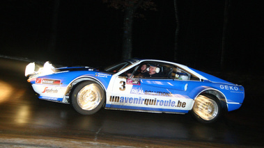 Ferrari 308, bleu, action, profil gch, nuit