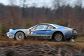 Ferrari 308, bleu, action, profil gch