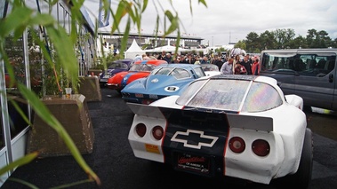 Vente Artcurial LMC 2012 - Chevrolet Corvette C3 blanc/bleu face arrière