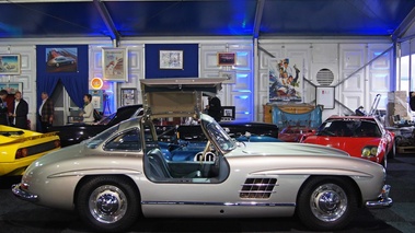 Vente Artcurial LMC 2012 - Mercedes 300 SL gris profil portes ouvertes