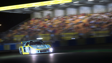 Le Mans Classic 2016 - Porsche 935 bleu 3/4 avant droit filé penché