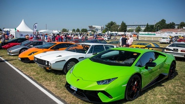 Le Mans Classic 2018 - Lamborghini Huracan Performante vert 3/4 avant gauche