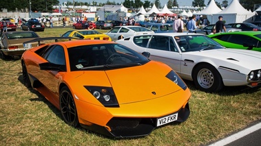 Le Mans Classic 2018 - Lamborghini Murcielago LP670-4 SV orange 3/4 avant droit