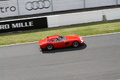 Ferrari 250, rouge, action, profil droit