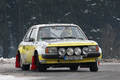 Opel Ascona, blanc +jaune, action face