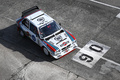 Les Grandes Heures Automobiles 2015 - Lancia Delta Groupe B Martini 3/4 avant droit vue de haut