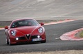 Malte à Montlhéry - Alfa Romeo 8C Competizione rouge face avant