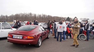 Aston Martin DB7 bordeaux 3/4 arrière droit