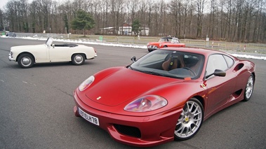 Ferrari 360 Challenge Stradale bordeaux 3/4 avant gauche