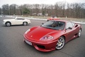 Ferrari 360 Challenge Stradale bordeaux 3/4 avant gauche