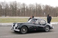 Jaguar XK120 noir 3/4 avant gauche