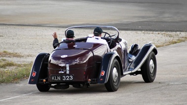 Raid Suisse-Paris 2012 - Bentley 4,25L Open Tourer bordeaux/noir 3/4 arrière droit 