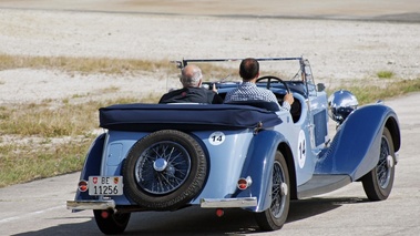 Raid Suisse-Paris 2012 - Bentley bleu 3/4 arrière droit