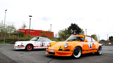 Rallye de Paris Classic 2012 - Porsche 911 Carrera 2.7 RSR orange & 2.7 RS blanc