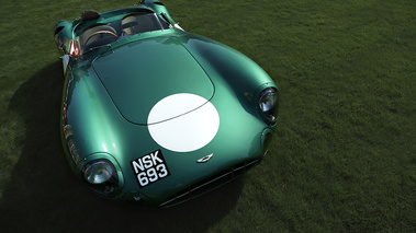 Aston Martin DBR1 vert face avant penché