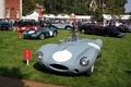 Jaguar Type D bleu face avant