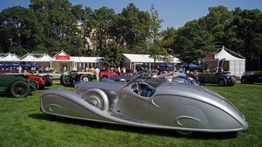 Mercedes-Benz 500K Erdmann & Rossi Streamline Roadster gris profil