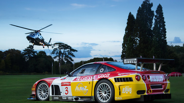 Salon Privé 2017 - Concours Masters - Ferrari 575M GTC rouge/jaune 3/4 arrière gauche