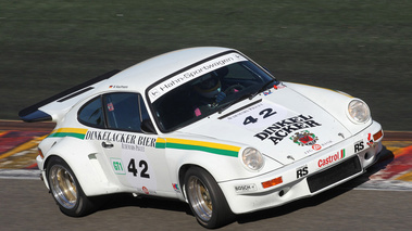 Porsche 911 RSR, blanc, action, 3-4 avd