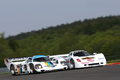 Spa Classic 2015 - Porsche 956 blanc 3/4 avant droit filé penché