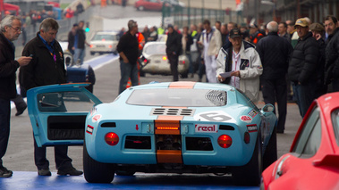 Ford Gt 40 Bleu + orange, dos paddock