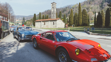 Targa Làrio 2017 - Ferrari 246 GT Dino rouge 3/4 avant droit