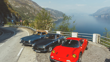 Targa Làrio 2017 - Ferrari 246 GT Dino rouge 3/4 avant gauche 2